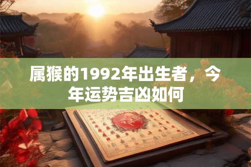 属猴的1992年2月3日生人，命理好坏有啥说法