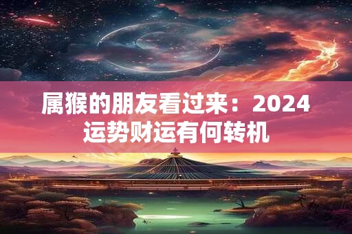 属猴的朋友看过来：2024运势财运有何转机