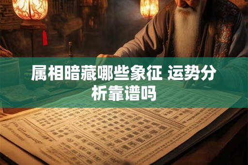 属相暗藏哪些象征 运势分析靠谱吗