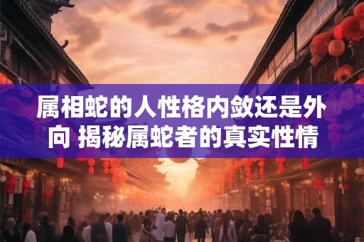 属相蛇的人性格内敛还是外向 揭秘属蛇者的真实性情