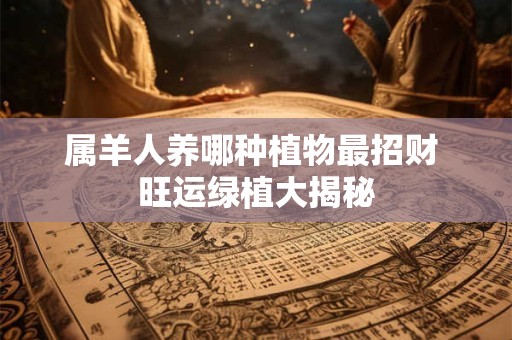 详细阅读:属羊人养哪种植物最招财 旺运绿植大揭秘 属羊人养哪种植物最招财 旺运绿植大揭秘