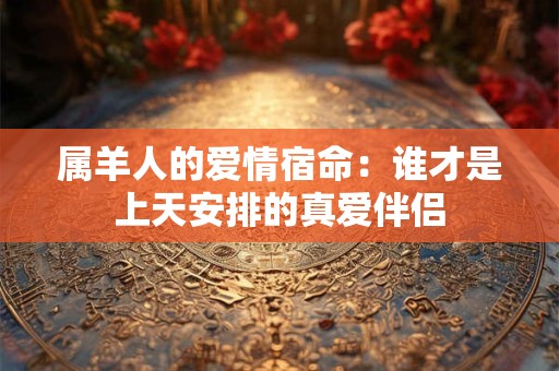 属羊人的爱情宿命：谁才是上天安排的真爱伴侣