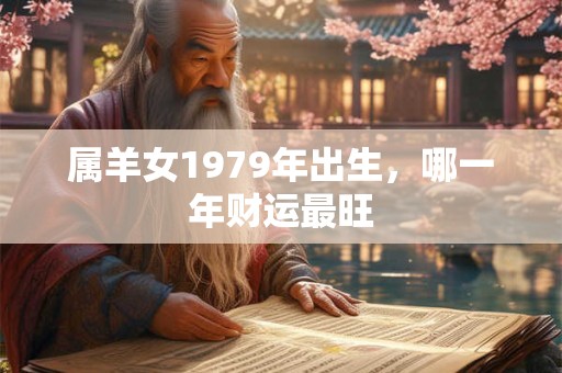 详细阅读:属羊女1979年出生,哪一年财运最旺 属羊女1979年出生,哪一年财运最旺