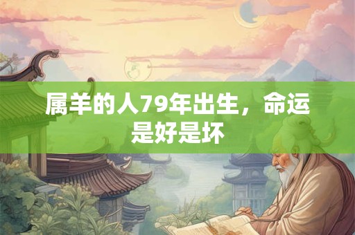 属羊的人79年出生，命运是好是坏