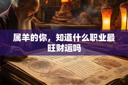 属羊的你，知道什么职业最旺财运吗