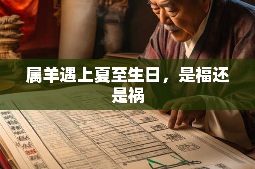 属羊遇上夏至生日，是福还是祸