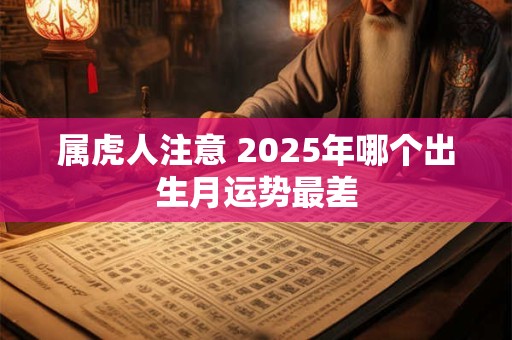 属虎人注意 2025年哪个出生月运势最差