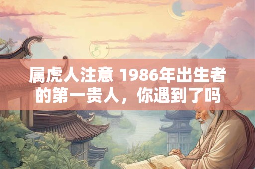 属虎人注意 1986年出生者的第一贵人，你遇到了吗