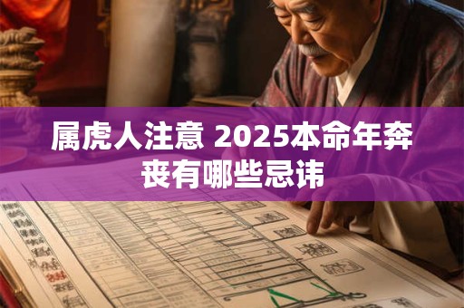 属虎人注意 2025本命年奔丧有哪些忌讳