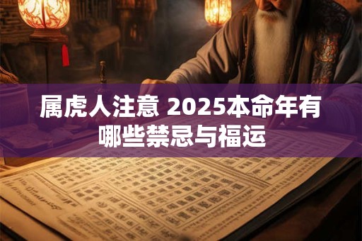 属虎人注意 2025本命年有哪些禁忌与福运