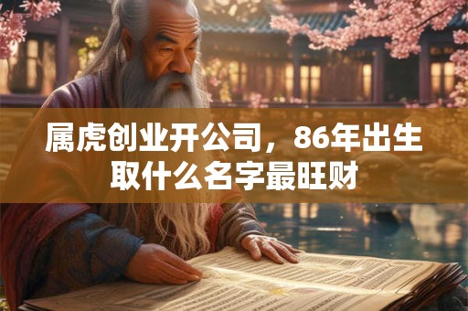 属虎创业开公司，86年出生取什么名字最旺财