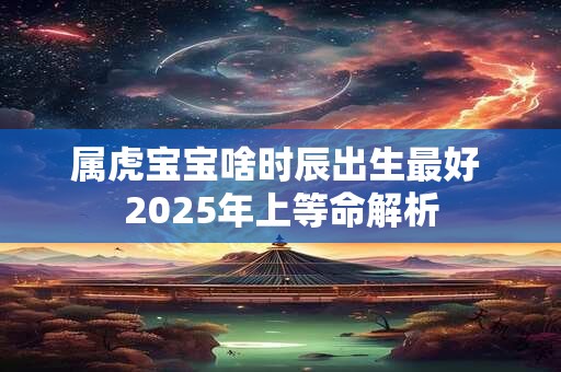 属虎宝宝啥时辰出生最好 2025年上等命解析