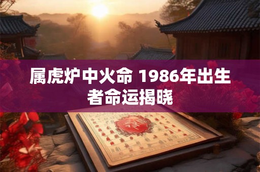 详细阅读:属虎炉中火命 1986年出生者命运揭晓 属虎炉中火命 1986年出生者命运揭晓
