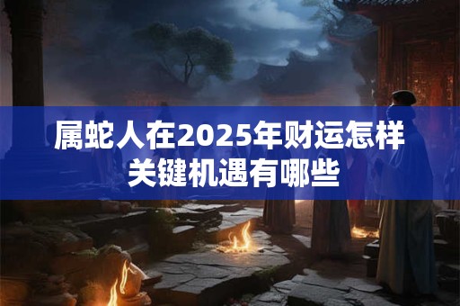 属蛇人在2025年财运怎样 关键机遇有哪些