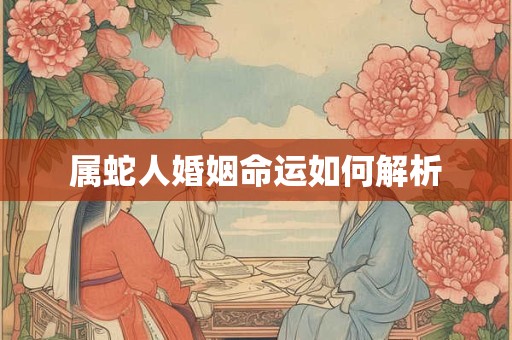 属蛇人婚姻命运如何解析