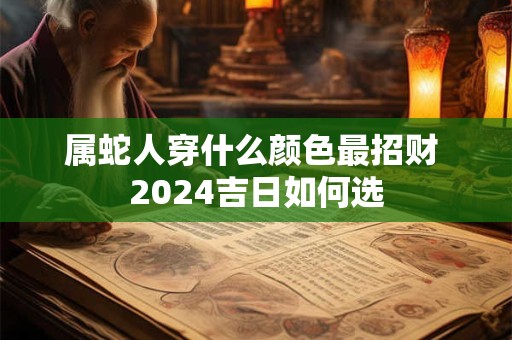属蛇人穿什么颜色最招财 2024吉日如何选