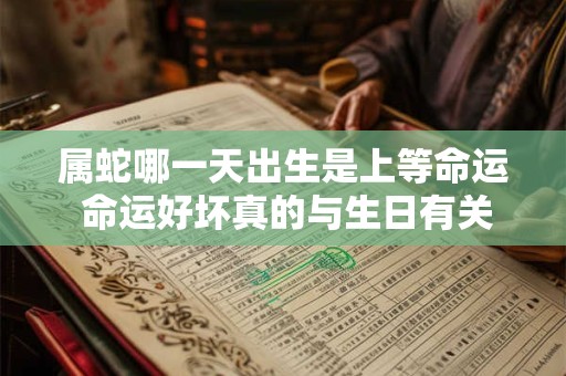属蛇哪一天出生是上等命运 命运好坏真的与生日有关吗