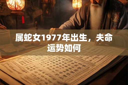 属蛇女1977年出生，夫命运势如何