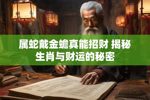 属蛇戴金蟾真能招财 揭秘生肖与财运的秘密