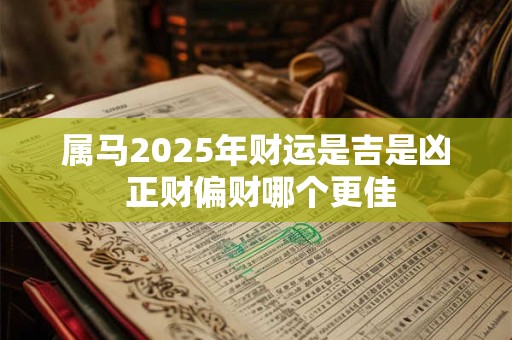 属马2025年财运是吉是凶 正财偏财哪个更佳