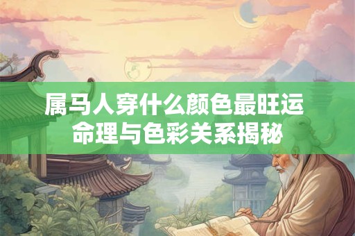 属马人穿什么颜色最旺运 命理与色彩关系揭秘