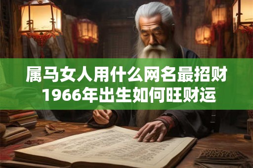 属马女人用什么网名最招财 1966年出生如何旺财运