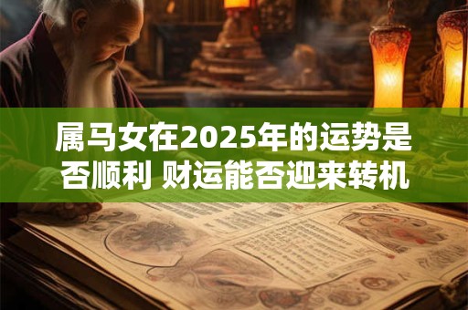 属马女在2025年的运势是否顺利 财运能否迎来转机