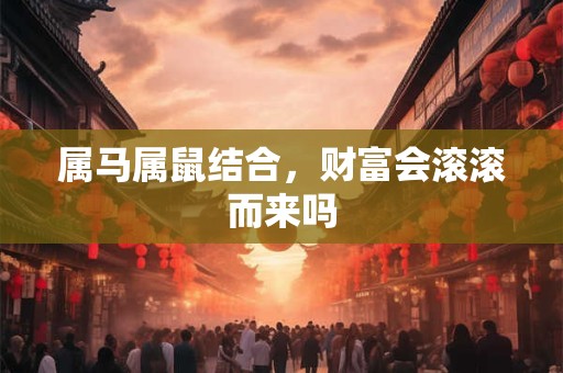 属马属鼠结合，财富会滚滚而来吗