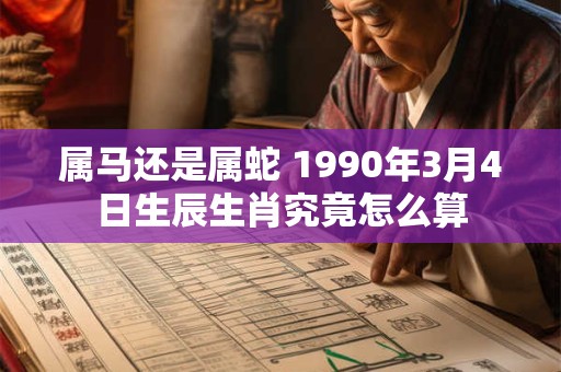 属马还是属蛇 1990年3月4日生辰生肖究竟怎么算