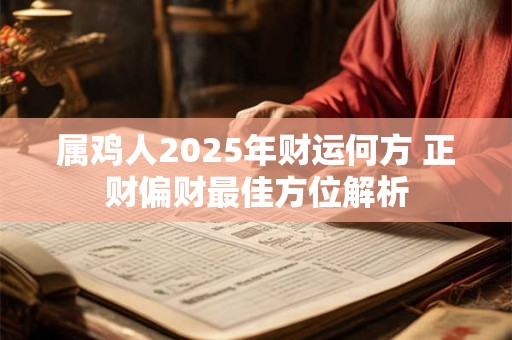 属鸡人2025年财运何方 正财偏财最佳方位解析
