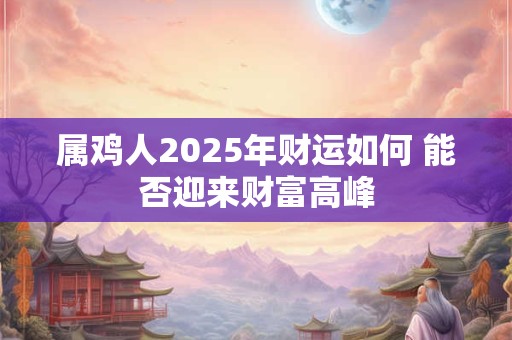 属鸡人2025年财运如何 能否迎来财富高峰