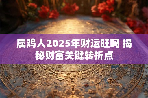 属鸡人2025年财运旺吗 揭秘财富关键转折点