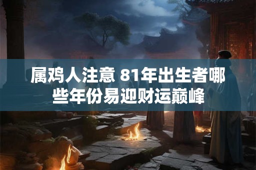 属鸡人注意 81年出生者哪些年份易迎财运巅峰