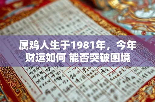 属鸡人生于1981年，今年财运如何 能否突破困境