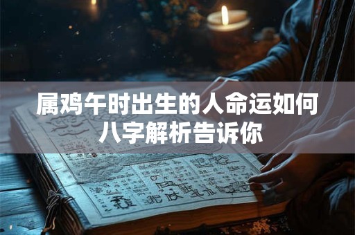 属鸡午时出生的人命运如何 八字解析告诉你