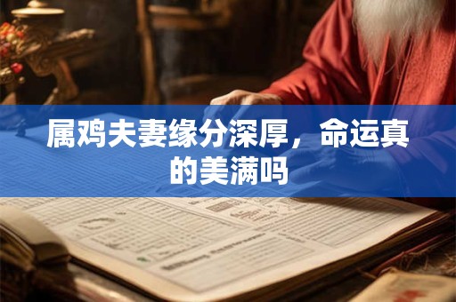 属鸡夫妻缘分深厚，命运真的美满吗
