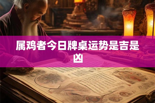 属鸡者今日牌桌运势是吉是凶