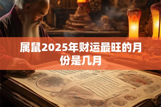 属鼠2025年财运最旺的月份是几月