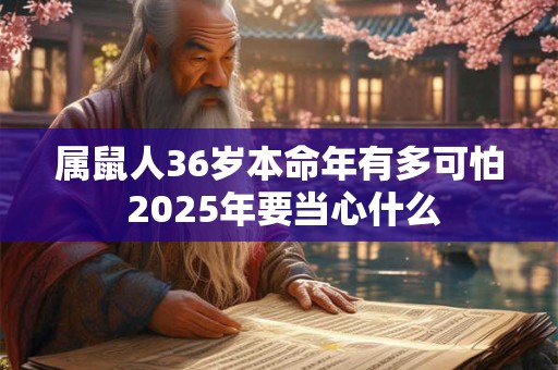 详细阅读:属鼠人36岁本命年有多可怕 2025年要当心什么 属鼠人36岁本命年有多可怕 2025年要当心什么