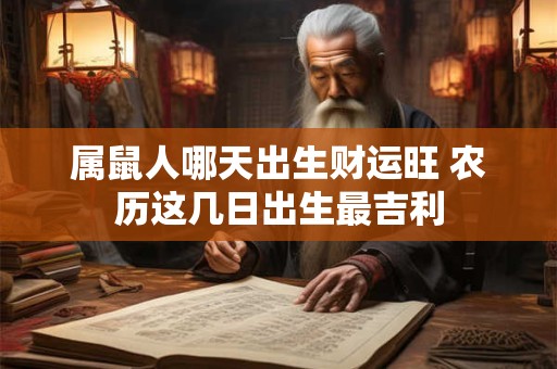 属鼠人哪天出生财运旺 农历这几日出生最吉利