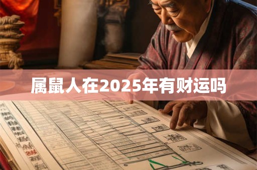 属鼠人在2025年有财运吗