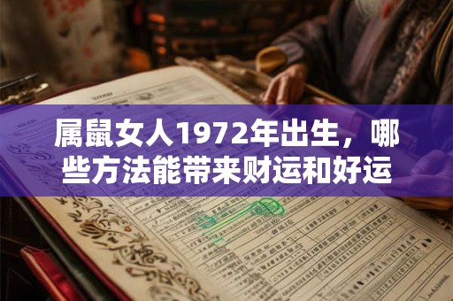 属鼠女人1972年出生，哪些方法能带来财运和好运