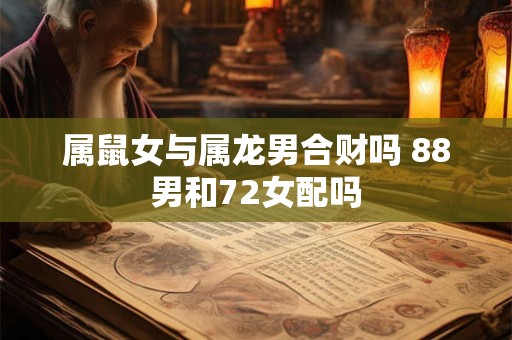 属鼠女与属龙男合财吗 88男和72女配吗