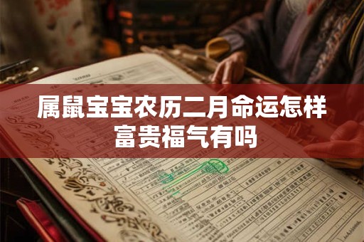 属鼠宝宝农历二月命运怎样 富贵福气有吗