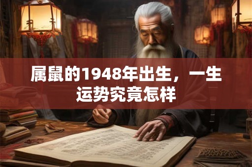 属鼠的1948年出生，一生运势究竟怎样