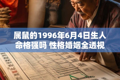 属鼠的1996年6月4日生人命格强吗 性格婚姻全透视