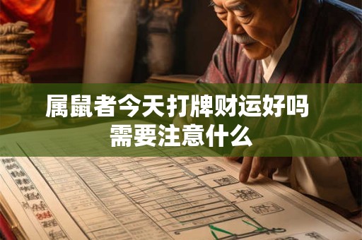 属鼠者今天打牌财运好吗 需要注意什么