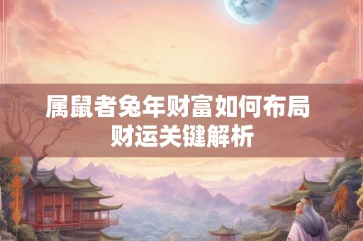 属鼠者兔年财富如何布局 财运关键解析