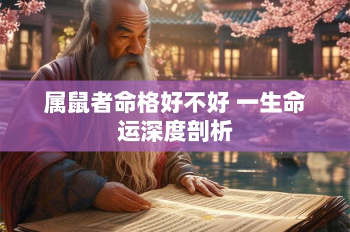 属鼠者命格好不好 一生命运深度剖析