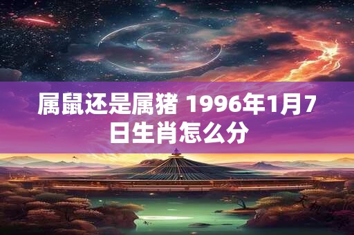 属鼠还是属猪 1996年1月7日生肖怎么分